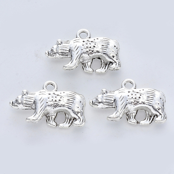 PandaHall Tibetan Style Alloy Pendants, Cadmium Free & Lead Free, Bear, Antique Silver, 15x24x5.5mm, Hole: 2mm Alloy Bear
PandaHall Tibetan Style Alloy Pendants, Cadmium Free & Lead Free, Bear, Antique Silver, 15x24x5.5mm, Hole: 2mm Alloy Bear