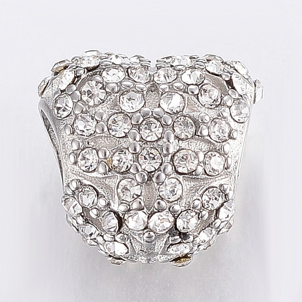 PandaHall 304 Stainless Steel Rhinestone Beads, Large Hole Beads, Heart, Stainless Steel Color, 13x13.5x10mm, Hole: 5.5mm Stainless..., Clear
PandaHall 304 Stainless Steel Rhinestone Beads, Large Hole Beads, Heart, Stainless Steel Color, 13x13.5x10mm, Hole: 5.5mm Stainless..., Clear