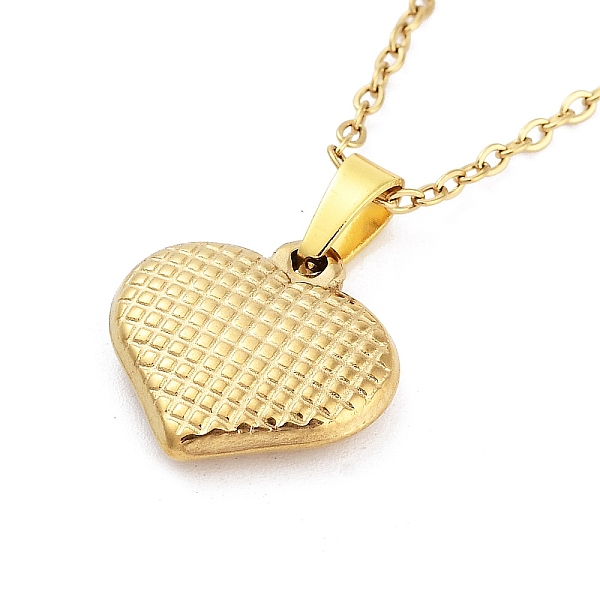 PandaHall Heart with Tartan 304 Stainless Steel Pendant Necklaces, Cable Chain Necklaces for Women, Real 18K Gold Plated, 15.75 inch(40cm)...
PandaHall Heart with Tartan 304 Stainless Steel Pendant Necklaces, Cable Chain Necklaces for Women, Real 18K Gold Plated, 15.75 inch(40cm)...
