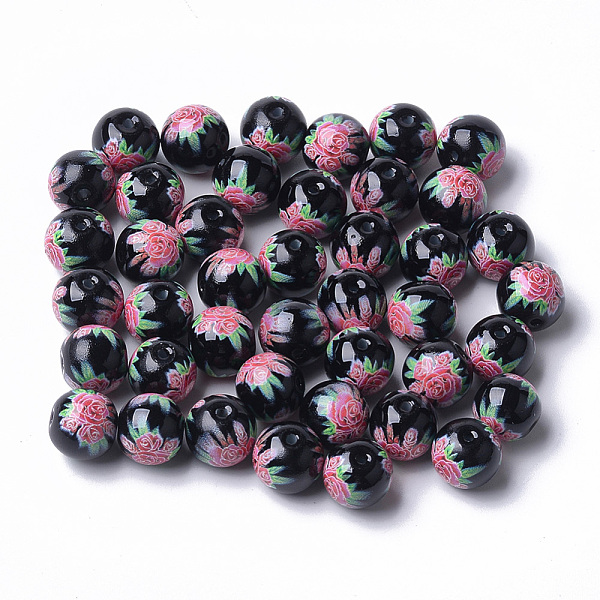 PandaHall Printed & Spray Painted Glass Beads, Round with Flower Pattern, Black, 8~8.5x7.5mm, Hole: 1.4mm Glass Flower Black
PandaHall Printed & Spray Painted Glass Beads, Round with Flower Pattern, Black, 8~8.5x7.5mm, Hole: 1.4mm Glass Flower Black