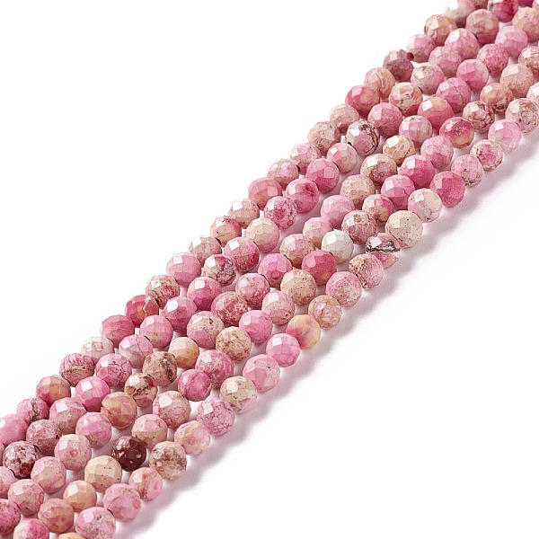 PandaHall Natural Imperial Jasper Beads Strands, Dyed, Faceted, Round, Flamingo, 3~3.5mm, Hole: 0.7~0.8mm, about 126~137pcs/strand..., Pink
PandaHall Natural Imperial Jasper Beads Strands, Dyed, Faceted, Round, Flamingo, 3~3.5mm, Hole: 0.7~0.8mm, about 126~137pcs/strand..., Pink