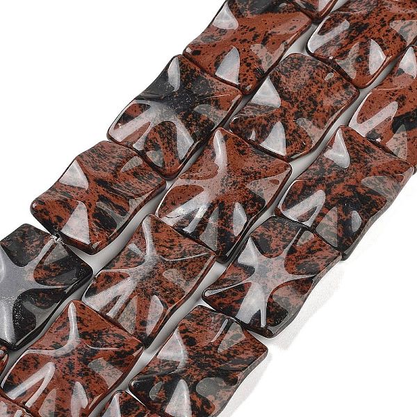 PandaHall Natural Mahogany Obsidian Beads Strands, Wavy Rectangle, 34.5~35x24.5~26x7mm, Hole: 1.2mm, about 12pcs/strand, 16.34''~16.65''...
PandaHall Natural Mahogany Obsidian Beads Strands, Wavy Rectangle, 34.5~35x24.5~26x7mm, Hole: 1.2mm, about 12pcs/strand, 16.34''~16.65''...