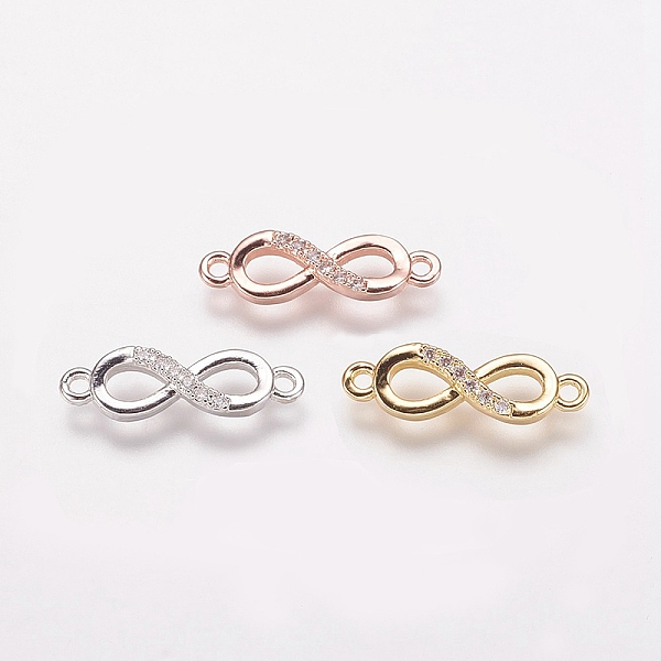 PandaHall Brass Cubic Zirconia Links, Infinity, Clear, Mixed Color, 5x17.5x2mm, Hole: 1mm Brass+Cubic Zirconia Infinity Clear
PandaHall Brass Cubic Zirconia Links, Infinity, Clear, Mixed Color, 5x17.5x2mm, Hole: 1mm Brass+Cubic Zirconia Infinity Clear