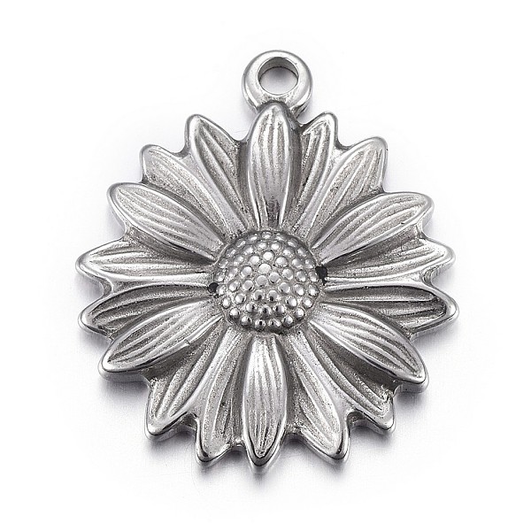 PandaHall 304 Stainless Steel Pendants, Flower, Stainless Steel Color, 26x22x3mm, Hole: 2mm 304 Stainless Steel Flower
PandaHall 304 Stainless Steel Pendants, Flower, Stainless Steel Color, 26x22x3mm, Hole: 2mm 304 Stainless Steel Flower