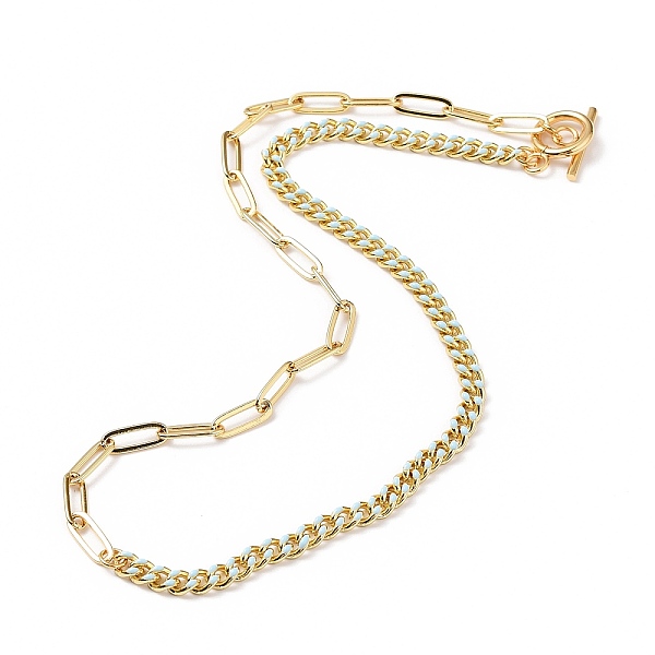 PandaHall Chain Necklaces, with Brass Enamel Curb Chains & Paperclip Chains, 304 Stainless Steel Toggle Clasps, Real 18K Gold Plated, Light...
PandaHall Chain Necklaces, with Brass Enamel Curb Chains & Paperclip Chains, 304 Stainless Steel Toggle Clasps, Real 18K Gold Plated, Light...
