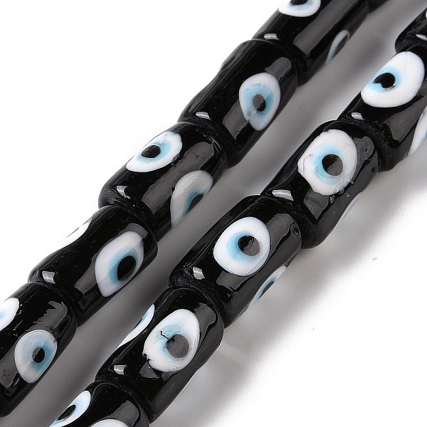 PandaHall Handmade Evil Eye Lampwork Beads Strands, Column, Black, 15x10mm, Hole: 2mm, about 25pcs/strand, 14.76 inch(37.5cm) Lampwork...
PandaHall Handmade Evil Eye Lampwork Beads Strands, Column, Black, 15x10mm, Hole: 2mm, about 25pcs/strand, 14.76 inch(37.5cm) Lampwork...
