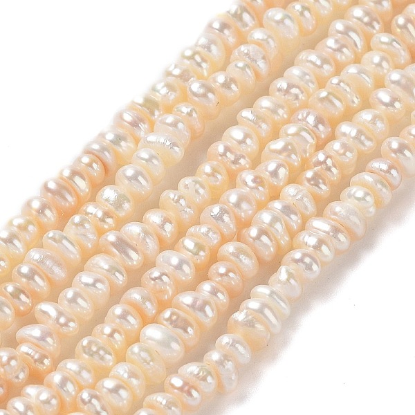 PandaHall Natural Cultured Freshwater Pearl Beads Strands, Grade 4A, Rondelle, PapayaWhip, 3~4x2mm, Hole: 0.2mm, about 168pcs/strand, 13.90..., Orange
PandaHall Natural Cultured Freshwater Pearl Beads Strands, Grade 4A, Rondelle, PapayaWhip, 3~4x2mm, Hole: 0.2mm, about 168pcs/strand, 13.90..., Orange
