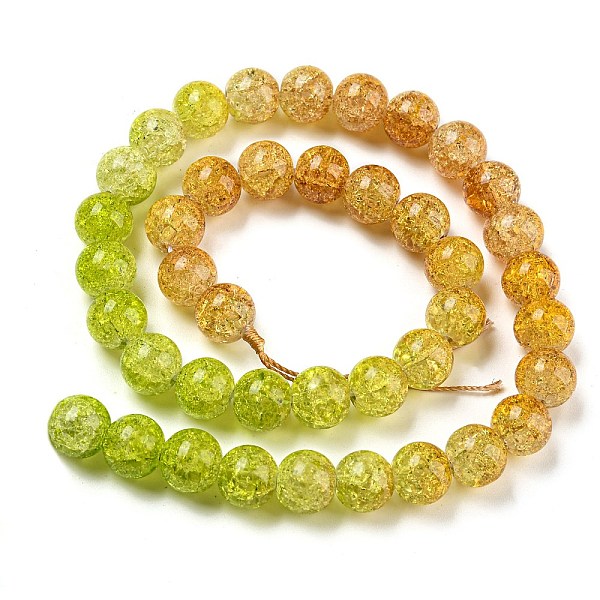 PandaHall Spray Painted Crackle Glass Beads Strands, Gradient Color, Segmented Multi-color Beads, Round, Yellow Green, 10mm, Hole: 1mm...
PandaHall Spray Painted Crackle Glass Beads Strands, Gradient Color, Segmented Multi-color Beads, Round, Yellow Green, 10mm, Hole: 1mm...