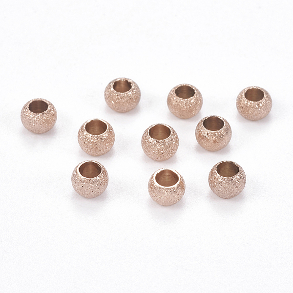 PandaHall Ion Plating(IP) 304 Stainless Steel Textured Beads, Round, Rose Gold, 4x3mm, Hole: 2mm 304 Stainless Steel Round
PandaHall Ion Plating(IP) 304 Stainless Steel Textured Beads, Round, Rose Gold, 4x3mm, Hole: 2mm 304 Stainless Steel Round