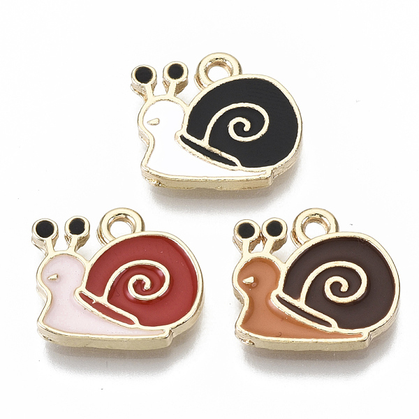 PandaHall Eco-Friendly Zinc Alloy Charms, with Enamel, Cadmium Free & Nickel Free & Lead Free, Snail, Light Gold, Mixed Color, 12x14x2mm..., Multicolor
PandaHall Eco-Friendly Zinc Alloy Charms, with Enamel, Cadmium Free & Nickel Free & Lead Free, Snail, Light Gold, Mixed Color, 12x14x2mm..., Multicolor