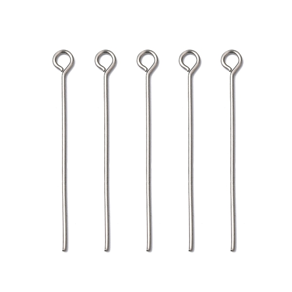 PandaHall 304 Stainless Steel Eye Pin, 30mm, Pin: 0.6mm, Hole: 2mm, 5000pcs/bag 304 Stainless Steel
PandaHall 304 Stainless Steel Eye Pin, 30mm, Pin: 0.6mm, Hole: 2mm, 5000pcs/bag 304 Stainless Steel