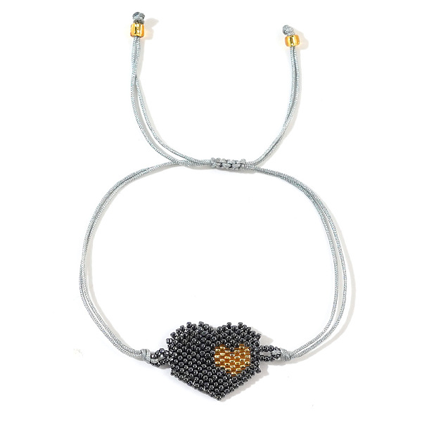 PandaHall Bohemian Style Heart Beaded Bracelet for Couples, European and American Fashion. Glass
PandaHall Bohemian Style Heart Beaded Bracelet for Couples, European and American Fashion. Glass