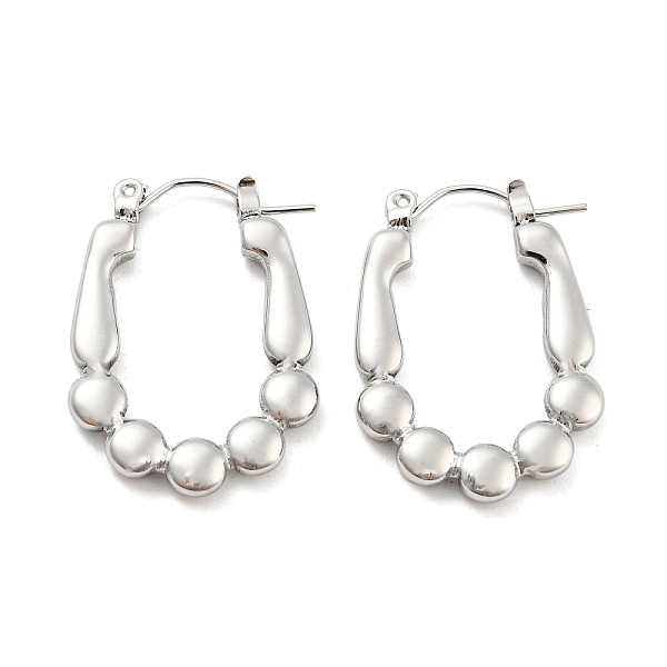 PandaHall Oval Bubble 304 Stainless Steel Hoop Earring for Women, Stainless Steel Color, 27x19.5x3mm 304 Stainless Steel Oval
PandaHall Oval Bubble 304 Stainless Steel Hoop Earring for Women, Stainless Steel Color, 27x19.5x3mm 304 Stainless Steel Oval