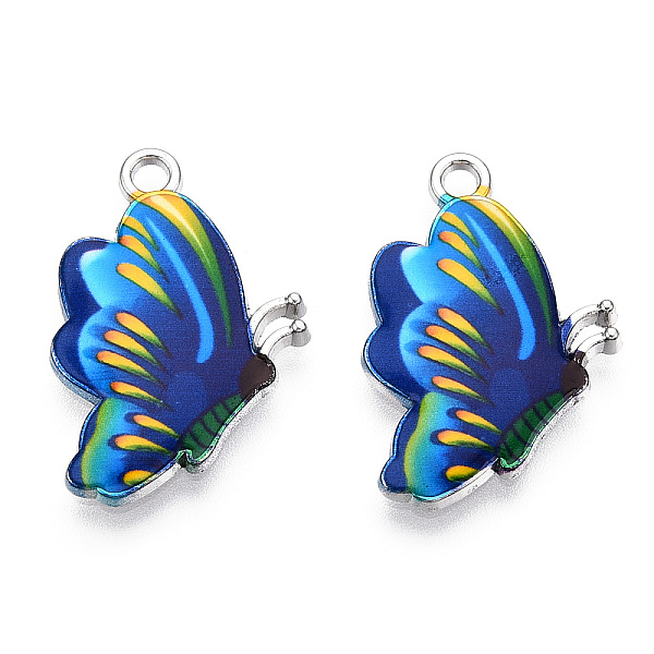 PandaHall Printed Alloy Pendants, with Enamel, Butterfly, Platinum, Blue, 24.5x16x2mm, Hole: 2mm Alloy+Enamel Butterfly Blue
PandaHall Printed Alloy Pendants, with Enamel, Butterfly, Platinum, Blue, 24.5x16x2mm, Hole: 2mm Alloy+Enamel Butterfly Blue
