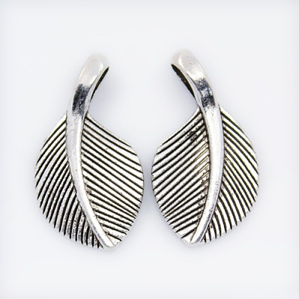 PandaHall Tibetan Style Alloy Pendants, Cadmium Free & Lead Free, Leaf, Antique Silver, 28x15x5mm, Hole: 6x3mm Alloy Leaf
PandaHall Tibetan Style Alloy Pendants, Cadmium Free & Lead Free, Leaf, Antique Silver, 28x15x5mm, Hole: 6x3mm Alloy Leaf