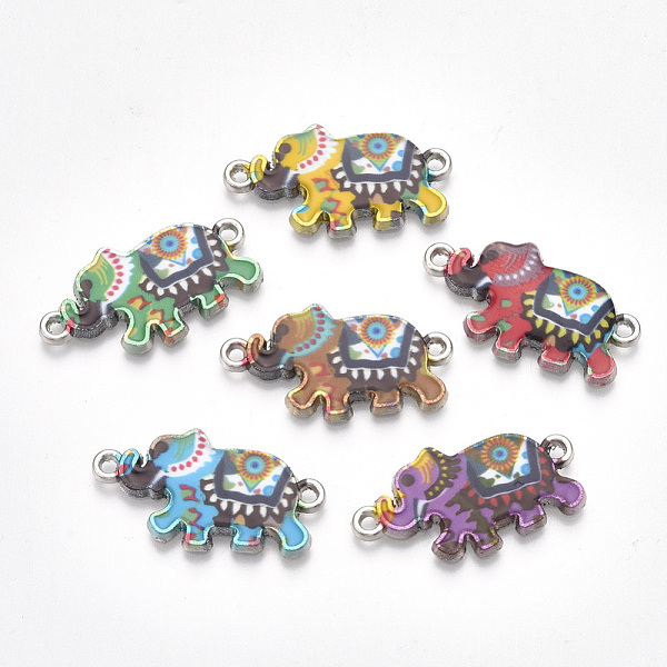 PandaHall Printed Alloy Links connectors, with Enamel, India Elephant, Platinum, Mixed Color, 14.5x26x2mm, Hole: 1.5mm Alloy Elephant..., Multicolor
PandaHall Printed Alloy Links connectors, with Enamel, India Elephant, Platinum, Mixed Color, 14.5x26x2mm, Hole: 1.5mm Alloy Elephant..., Multicolor