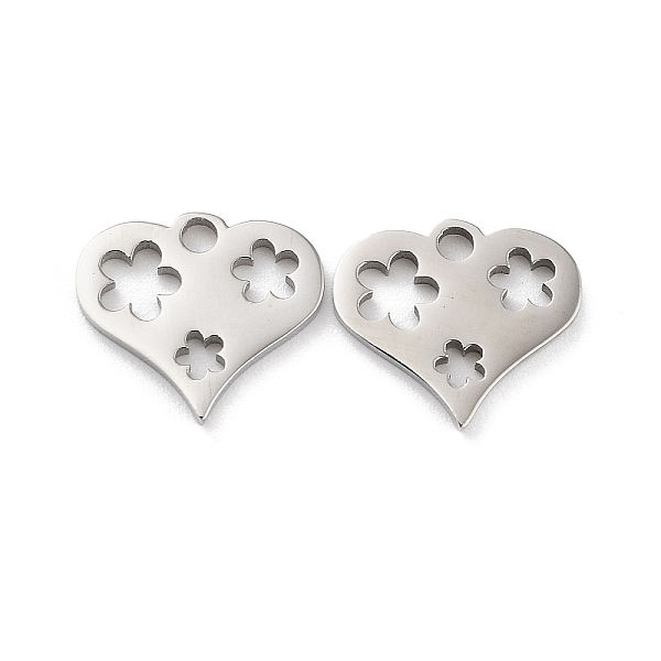 PandaHall 316 Surgical Stainless Steel Charms, Manual Polishing, Laser Cut, Heart with Flower Charms, Stainless Steel Color, 10.5x12x1mm...
PandaHall 316 Surgical Stainless Steel Charms, Manual Polishing, Laser Cut, Heart with Flower Charms, Stainless Steel Color, 10.5x12x1mm...
