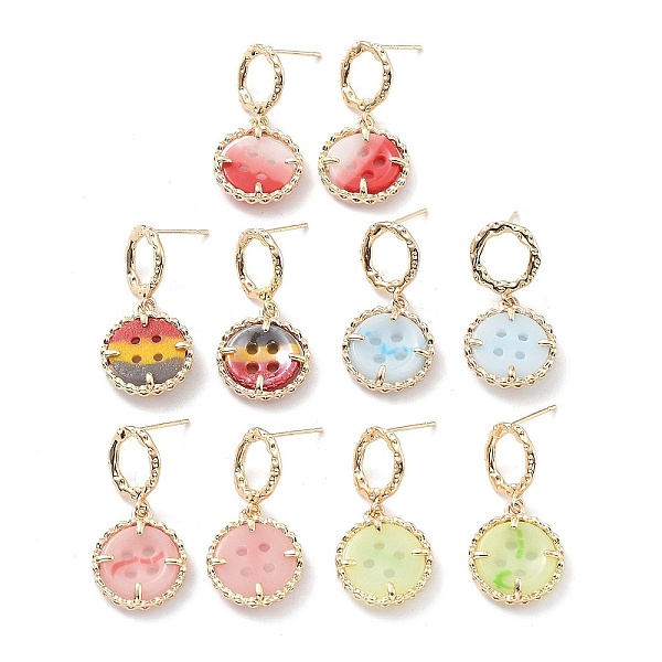 PandaHall Flat Round Light Gold Brass Micro Pave Cubic Zirconia Stud Earrings, Glass Drop Earrings, Mixed Color, 29x15mm Glass Flat Round..., Multicolor
PandaHall Flat Round Light Gold Brass Micro Pave Cubic Zirconia Stud Earrings, Glass Drop Earrings, Mixed Color, 29x15mm Glass Flat Round..., Multicolor
