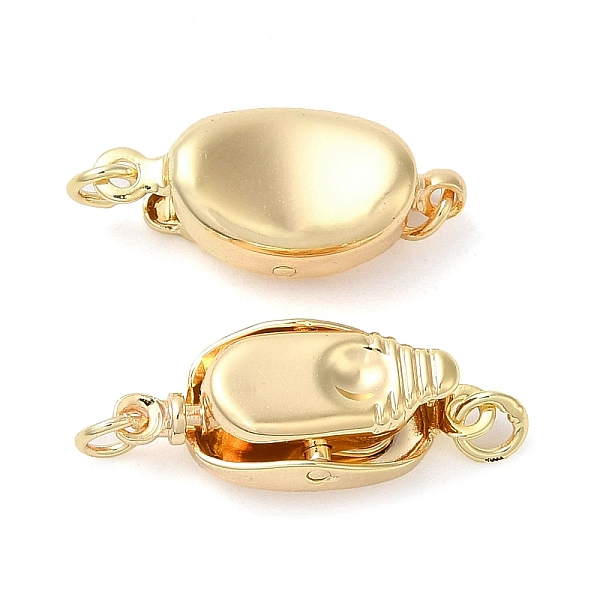 PandaHall Brass Box Clasps, 1-Strand, 2-Hole, Oval, Nickel Free, Real 18K Gold Plated, 7.8x17x5.7mm, Hole: 1mm Brass Oval
PandaHall Brass Box Clasps, 1-Strand, 2-Hole, Oval, Nickel Free, Real 18K Gold Plated, 7.8x17x5.7mm, Hole: 1mm Brass Oval