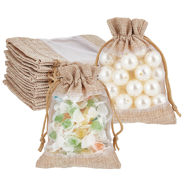 PandaHall BENECREAT 30Pcs Linen Pouches, Drawstring Bags, with Organza Windows, Rectangle, Antique White, 14x10x0.5cm Cloth
PandaHall BENECREAT 30Pcs Linen Pouches, Drawstring Bags, with Organza Windows, Rectangle, Antique White, 14x10x0.5cm Cloth