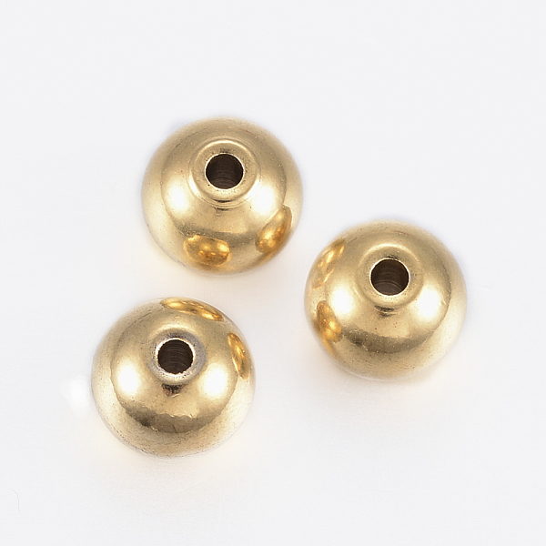 PandaHall Ion Plating(IP) 304 Stainless Steel Beads, Round, Golden, 10x9.5mm, Hole: 2mm 304 Stainless Steel Round
PandaHall Ion Plating(IP) 304 Stainless Steel Beads, Round, Golden, 10x9.5mm, Hole: 2mm 304 Stainless Steel Round