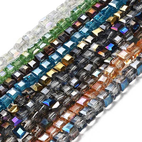 PandaHall Electroplate Glass Beads Strands, AB Color Plated, Faceted, Cube, Mixed Color, 4~5x4~5x4~5mm, Hole: 1mm, 98~100pcs/strand, 40~43cm..., Multicolor
PandaHall Electroplate Glass Beads Strands, AB Color Plated, Faceted, Cube, Mixed Color, 4~5x4~5x4~5mm, Hole: 1mm, 98~100pcs/strand, 40~43cm..., Multicolor