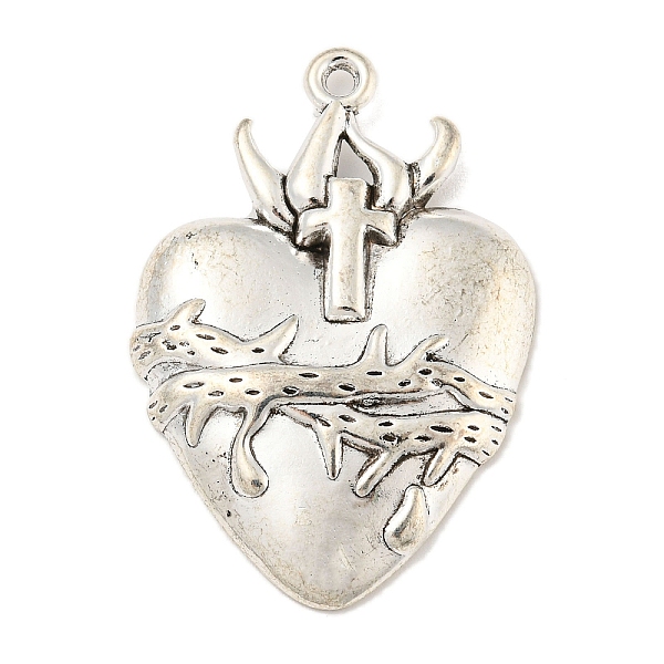 PandaHall Tibetan Style Alloy Pendants, Heart Theme Charms, Antique Silver, 42x29.5x4mm, Hole: 2mm Alloy Heart
PandaHall Tibetan Style Alloy Pendants, Heart Theme Charms, Antique Silver, 42x29.5x4mm, Hole: 2mm Alloy Heart