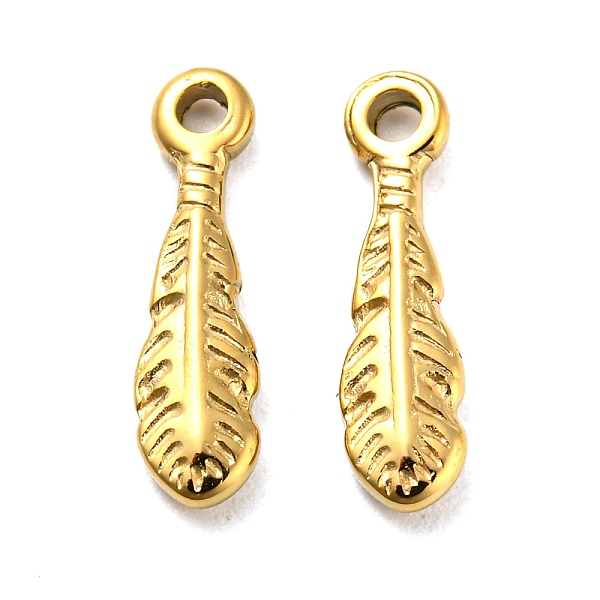 PandaHall 304 Stainless Steel Charms, Leaf Charm, Real 18K Gold Plated, 13.5x3.5x2mm, Hole: 1mm 304 Stainless Steel Leaf
PandaHall 304 Stainless Steel Charms, Leaf Charm, Real 18K Gold Plated, 13.5x3.5x2mm, Hole: 1mm 304 Stainless Steel Leaf