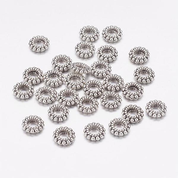 PandaHall Tibetan Style Alloy Beads, Cadmium Free & Lead Free, Donut, Antique Silver, 8x2mm, Hole: 3mm Alloy Donut
PandaHall Tibetan Style Alloy Beads, Cadmium Free & Lead Free, Donut, Antique Silver, 8x2mm, Hole: 3mm Alloy Donut