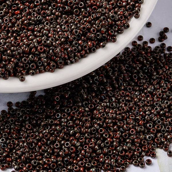 PandaHall MIYUKI Round Rocailles Beads, Japanese Seed Beads, 15/0, (RR4513) Opaque Red Picasso, 15/0, 1.5mm, Hole: 0.7mm, about 27777pcs/50g...
PandaHall MIYUKI Round Rocailles Beads, Japanese Seed Beads, 15/0, (RR4513) Opaque Red Picasso, 15/0, 1.5mm, Hole: 0.7mm, about 27777pcs/50g...