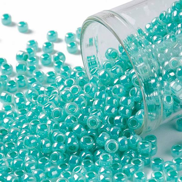PandaHall TOHO Round Seed Beads, Japanese Seed Beads, (920) Ceylon Light Sea Green, 8/0, 3mm, Hole: 1mm, about 222pcs/10g Glass Cyan
PandaHall TOHO Round Seed Beads, Japanese Seed Beads, (920) Ceylon Light Sea Green, 8/0, 3mm, Hole: 1mm, about 222pcs/10g Glass Cyan