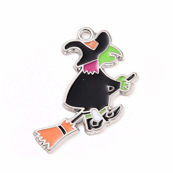 PandaHall Halloween Alloy Enamel Pendants, Witch Charm, Platinum, 25.5x28x1mm, Hole: 2mm Alloy+Enamel Human Black
PandaHall Halloween Alloy Enamel Pendants, Witch Charm, Platinum, 25.5x28x1mm, Hole: 2mm Alloy+Enamel Human Black