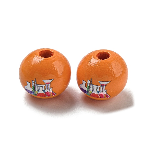 PandaHall Printed Wood European Beads, Large Hole Beads, Round, Orange, 16~16.5x14.5~15mm, Hole: 4mm Wood Round Orange
PandaHall Printed Wood European Beads, Large Hole Beads, Round, Orange, 16~16.5x14.5~15mm, Hole: 4mm Wood Round Orange