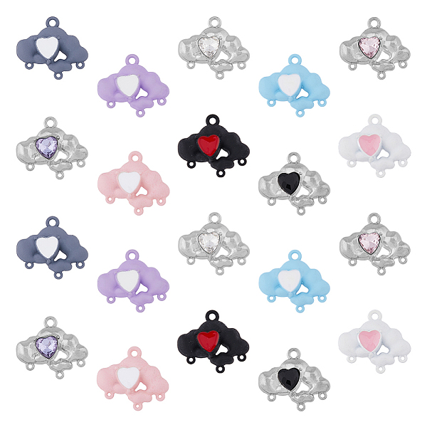 PandaHall SUPERFINDINGS 20Pcs 10 Styles Alloy Chandelier Component Links, Cloud with Heart, Mixed Color, 18.5~19x21x4.5~5mm, Hole: 1.8mm..., Multicolor
PandaHall SUPERFINDINGS 20Pcs 10 Styles Alloy Chandelier Component Links, Cloud with Heart, Mixed Color, 18.5~19x21x4.5~5mm, Hole: 1.8mm..., Multicolor