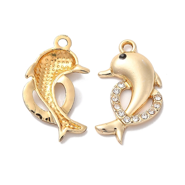 PandaHall Rack Plating Alloy Rhinestone Pendants, Dolphin with Heart Charms, Golden, 24x15x3mm, Hole: 2mm Alloy+Rhinestone Dolphin
PandaHall Rack Plating Alloy Rhinestone Pendants, Dolphin with Heart Charms, Golden, 24x15x3mm, Hole: 2mm Alloy+Rhinestone Dolphin