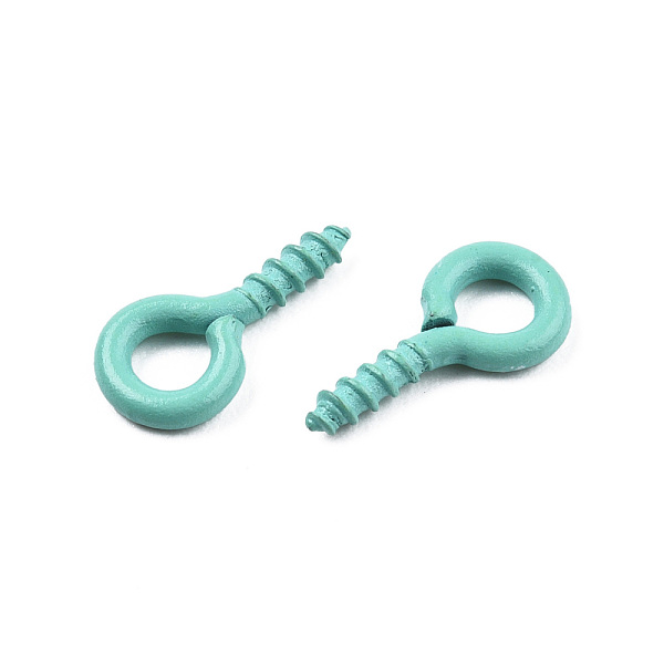 PandaHall Spray Painted Iron Screw Eye Pin Peg Bails, For Half Drilled Beads, Cadmium Free & Nickel Free & Lead Free, Aquamarine, 10x5x1mm..., Green
PandaHall Spray Painted Iron Screw Eye Pin Peg Bails, For Half Drilled Beads, Cadmium Free & Nickel Free & Lead Free, Aquamarine, 10x5x1mm..., Green