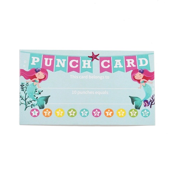 PandaHall Rectangle Paper Reward Incentive Card, Punch Cards for Students, Mermaid Pattern, 90x50x0.3mm Paper Mermaid
PandaHall Rectangle Paper Reward Incentive Card, Punch Cards for Students, Mermaid Pattern, 90x50x0.3mm Paper Mermaid