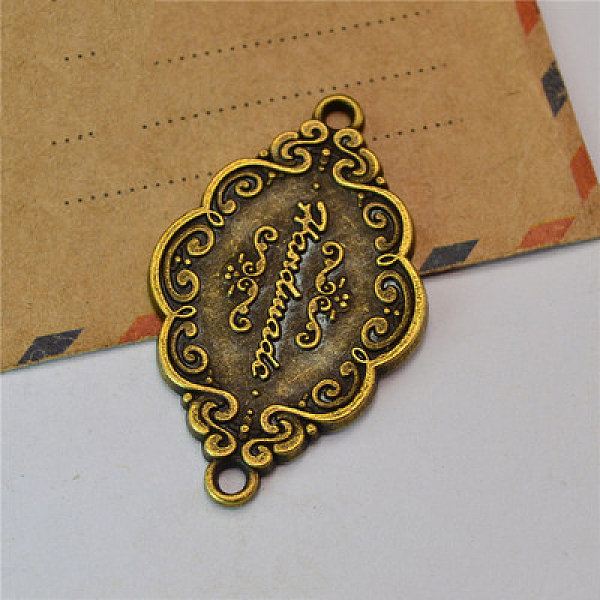 PandaHall Tibetan Style Retro Alloy Links, Rhombus with Word Handmade, Antique Bronze, 25x41mm, Hole: 2mm, 40pcs/bag Alloy Rhombus
PandaHall Tibetan Style Retro Alloy Links, Rhombus with Word Handmade, Antique Bronze, 25x41mm, Hole: 2mm, 40pcs/bag Alloy Rhombus