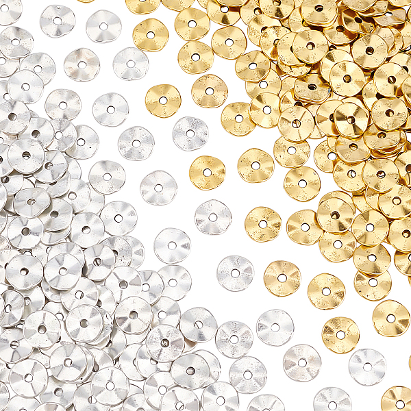 PandaHall UNICRAFTALE About 300pcs 2 Colors Tibetan Style Alloy Wavy Spacer Beads Disc Wavy Metal Beads 10mm Flat Round Twist Spacers for...
PandaHall UNICRAFTALE About 300pcs 2 Colors Tibetan Style Alloy Wavy Spacer Beads Disc Wavy Metal Beads 10mm Flat Round Twist Spacers for...