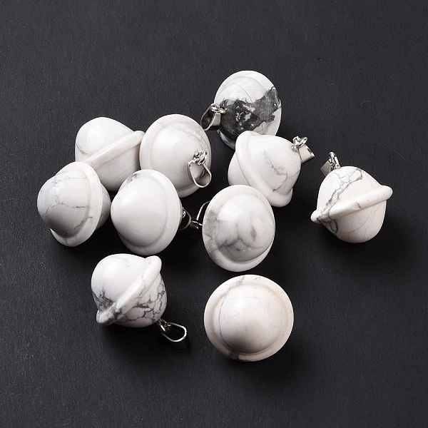 PandaHall Natural Howlite Pendants, Planet Charms, with Platinum Plated Alloy Snap on Bails, 19.5~21.5x18~18.5mm, Hole: 5.5x3.3mm Howlite...
PandaHall Natural Howlite Pendants, Planet Charms, with Platinum Plated Alloy Snap on Bails, 19.5~21.5x18~18.5mm, Hole: 5.5x3.3mm Howlite...