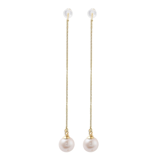 PandaHall Natural Pearl Ear Studs, Ear Threads, with Brass Findings and 925 Sterling Silver Pins, Round, Real 14K Gold Plated, 72x8.5mm..., White
PandaHall Natural Pearl Ear Studs, Ear Threads, with Brass Findings and 925 Sterling Silver Pins, Round, Real 14K Gold Plated, 72x8.5mm..., White