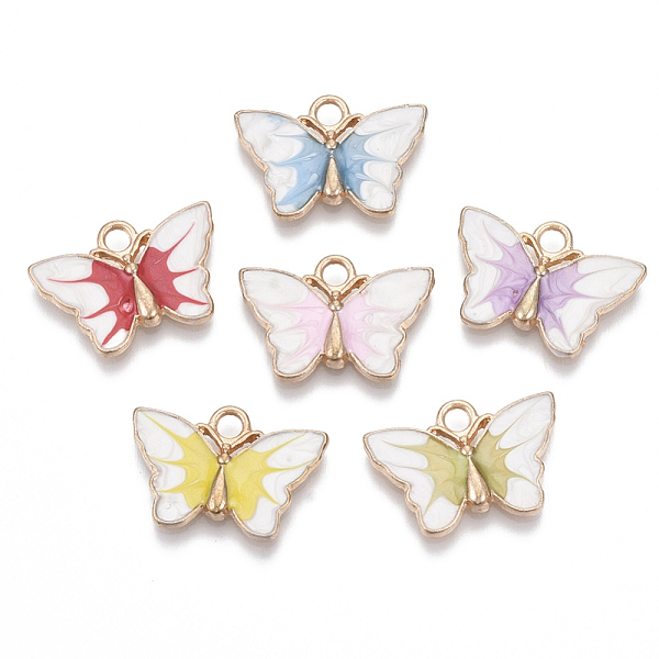 PandaHall Alloy Enamel Pendants, Butterfly, Light Gold, Mixed Color, 13.5x20x2.5mm, Hole: 2mm Alloy+Enamel Butterfly Multicolor
PandaHall Alloy Enamel Pendants, Butterfly, Light Gold, Mixed Color, 13.5x20x2.5mm, Hole: 2mm Alloy+Enamel Butterfly Multicolor