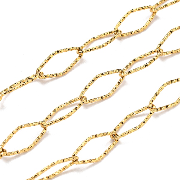 PandaHall 304 Stainless Steel Rhombus Link Chains, Soldered, with Spool, Real 18K Gold Plated, 15x7x1mm, 10m/roll 304 Stainless Steel
PandaHall 304 Stainless Steel Rhombus Link Chains, Soldered, with Spool, Real 18K Gold Plated, 15x7x1mm, 10m/roll 304 Stainless Steel