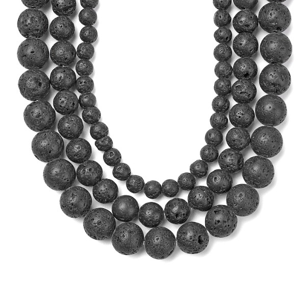 PandaHall 3 Strand 3 Sizes Natural Lava Rock Beads Strands, Round, 1strand/size Round Black
PandaHall 3 Strand 3 Sizes Natural Lava Rock Beads Strands, Round, 1strand/size Round Black