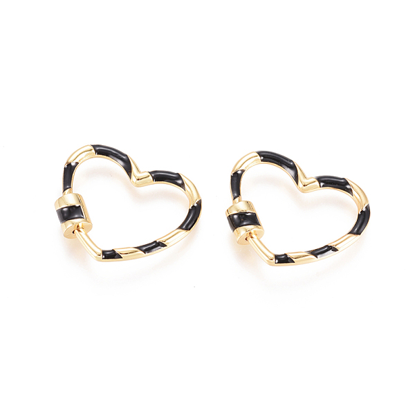 PandaHall Golden Plated Brass Screw Carabiner Lock Charms, with Enamel, for Necklaces Making, Long-Lasting Plated, Heart, Black...
PandaHall Golden Plated Brass Screw Carabiner Lock Charms, with Enamel, for Necklaces Making, Long-Lasting Plated, Heart, Black...