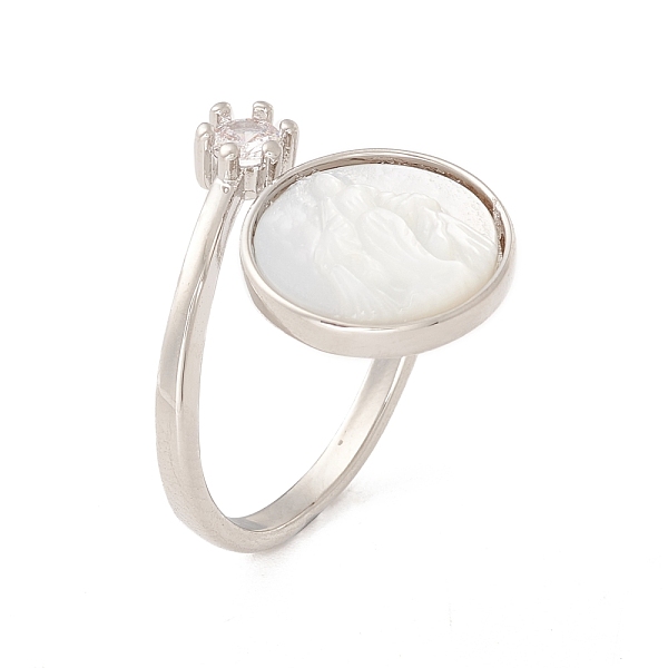 PandaHall Shell Flat Round Open Cuff Ring with Clear Cubic Zirconia, Brass Jewelry for Women, Cadmium Free & Lead Free, Long-Lasting Plated...
PandaHall Shell Flat Round Open Cuff Ring with Clear Cubic Zirconia, Brass Jewelry for Women, Cadmium Free & Lead Free, Long-Lasting Plated...