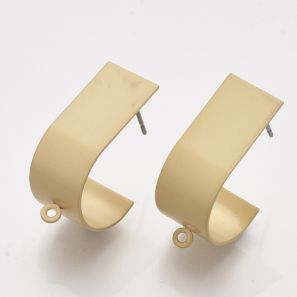 PandaHall Iron Stud Earring Findings, with Steel Pins and Loop, Matte Gold Color, 25x10mm, Hole: 1.2mm, Pin: 0.7mm Iron Others
PandaHall Iron Stud Earring Findings, with Steel Pins and Loop, Matte Gold Color, 25x10mm, Hole: 1.2mm, Pin: 0.7mm Iron Others