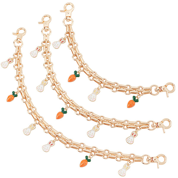 PandaHall Alloy Enamel Pendant Purse Chains, with Alloy & Iron Findings, Rabbit & Carrot, Light Gold, 20.3~31x0.8~1.2cm, 3 style, 1pc/style..., Multicolor
PandaHall Alloy Enamel Pendant Purse Chains, with Alloy & Iron Findings, Rabbit & Carrot, Light Gold, 20.3~31x0.8~1.2cm, 3 style, 1pc/style..., Multicolor