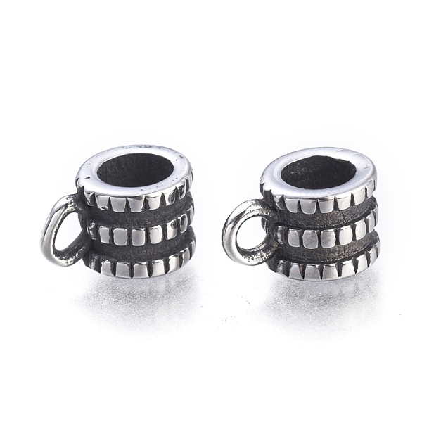 PandaHall 304 Stainless Steel Tube Bails, Loop Bails, Bail Beads, Column, Antique Silver, 9x5x6mm, Hole: 1.8mm, Inner Diameter: 4mm 304...
PandaHall 304 Stainless Steel Tube Bails, Loop Bails, Bail Beads, Column, Antique Silver, 9x5x6mm, Hole: 1.8mm, Inner Diameter: 4mm 304...