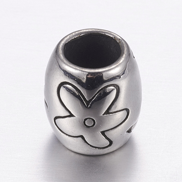 PandaHall 304 Stainless Steel European Beads, Large Hole Beads, Barrel, Antique Silver, 10x9mm, Hole: 5mm 304 Stainless Steel Barrel
PandaHall 304 Stainless Steel European Beads, Large Hole Beads, Barrel, Antique Silver, 10x9mm, Hole: 5mm 304 Stainless Steel Barrel